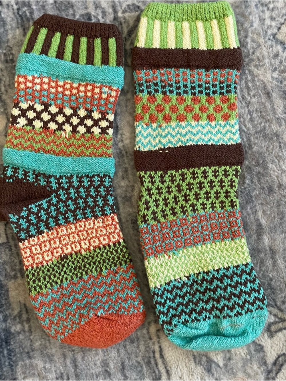 Solemate Socks Mismatched Four Pairs Colorful Preowned Socks - Picture 4 of 5